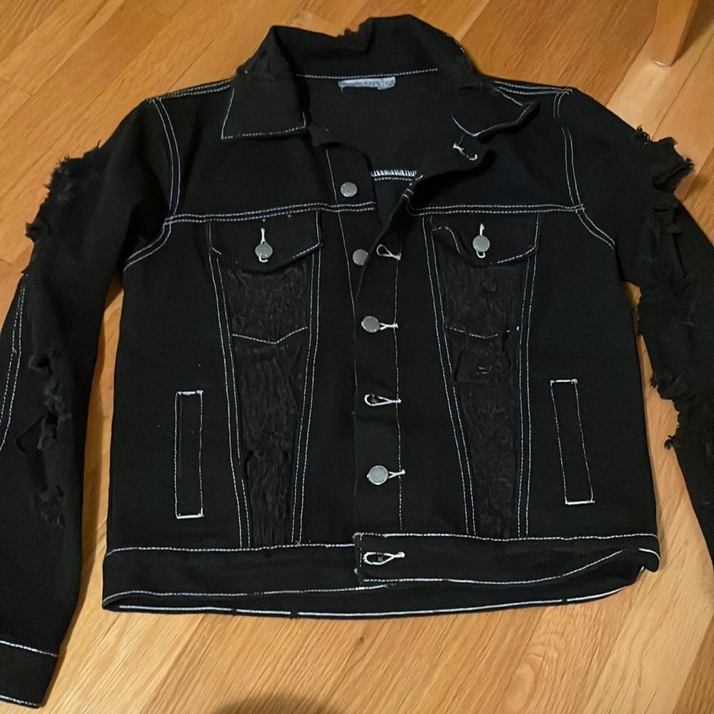 LF Carmar Black jean jacket